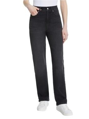 Gloria Vanderbilt Straight-Leg Jeans in Faded Black